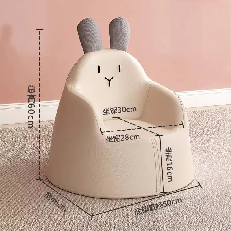 Children's Mini Cartoon Sofa Baby Cute Rabbit Bear Seat Removable Washable Boy Girl 1-6 Years Small Confortable Sofa for Reading