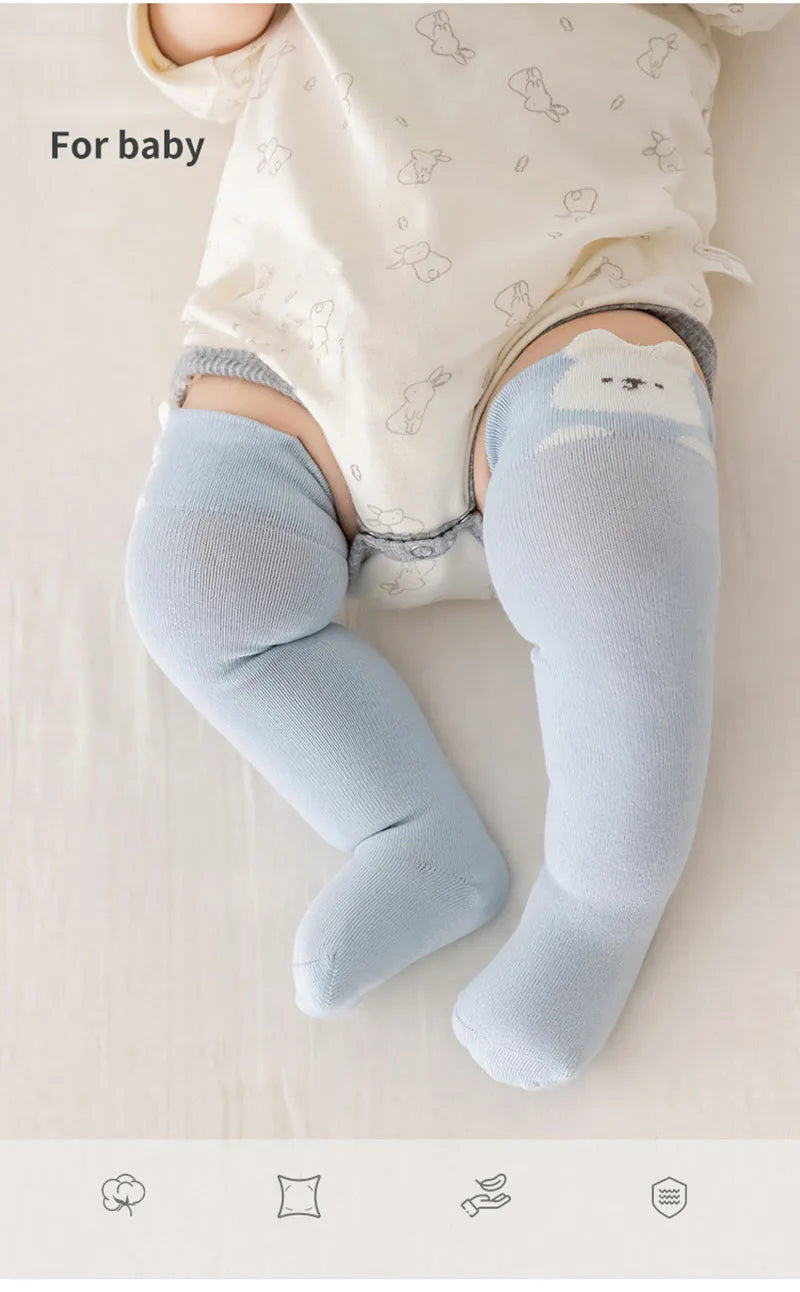 3 Pairs a Lot MILANCEL Spring Baby Stockings 0-3T Cartoon Animal Girls Over-the-Knee Socks Color Blocking Toddler Boys Socks