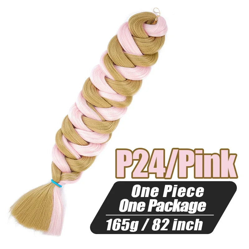 High-end Wigundle Kanekalon Crochet Hair Braiding Hair Extensions For Women Jumbo Braids Pre Stretched Synthetic Hair X pression