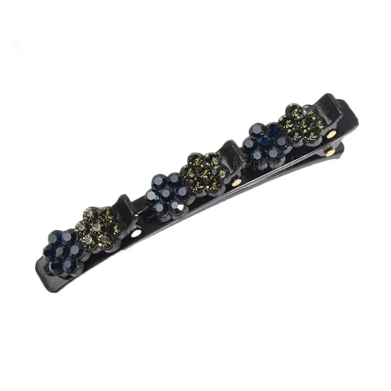 Korean Style Acrylic Hair Clip Crystal Flower Hair Clips Braid Hairpin for Women Girl Clip Bangs Side Barrettes Hair Accessories