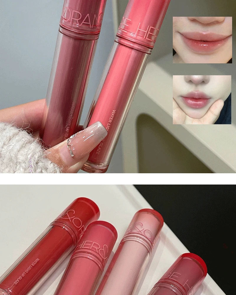 Pink Mirror Crystal Lip Gloss Makeup Water Glass Lip Glaze Plumping Waterproof Jelly Lip Tint Lipstick Moisturizing Beauty Lips