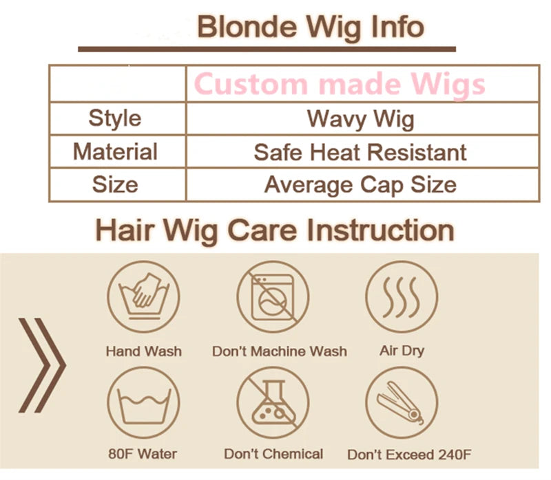 Honey Platinum Blonde Lace Frontal Wigs 13x4 Short Medium Woman"s Wig Glueless Loose Deep Synthetic Hair Mix 5% Human Hair