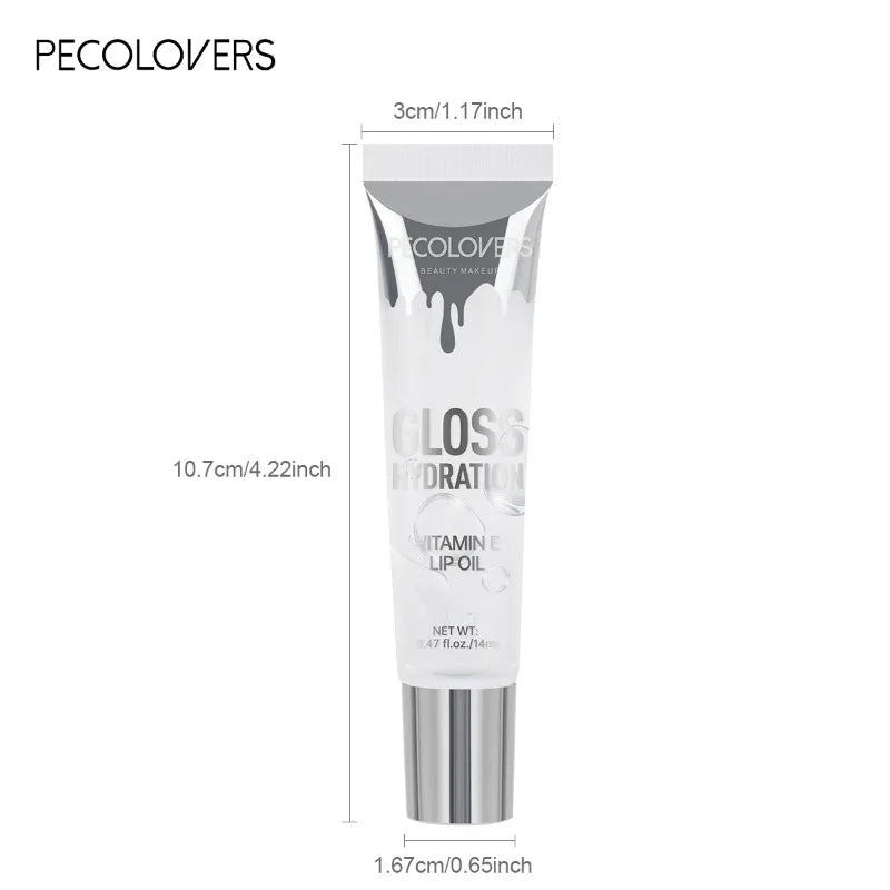 1 PC Shiny Water Lip Oil Lip Gloss Liquid Lipstick Jelly Tube Lip Glaze Moisturizing Shiny Intense Color Lips Beauty Makeup