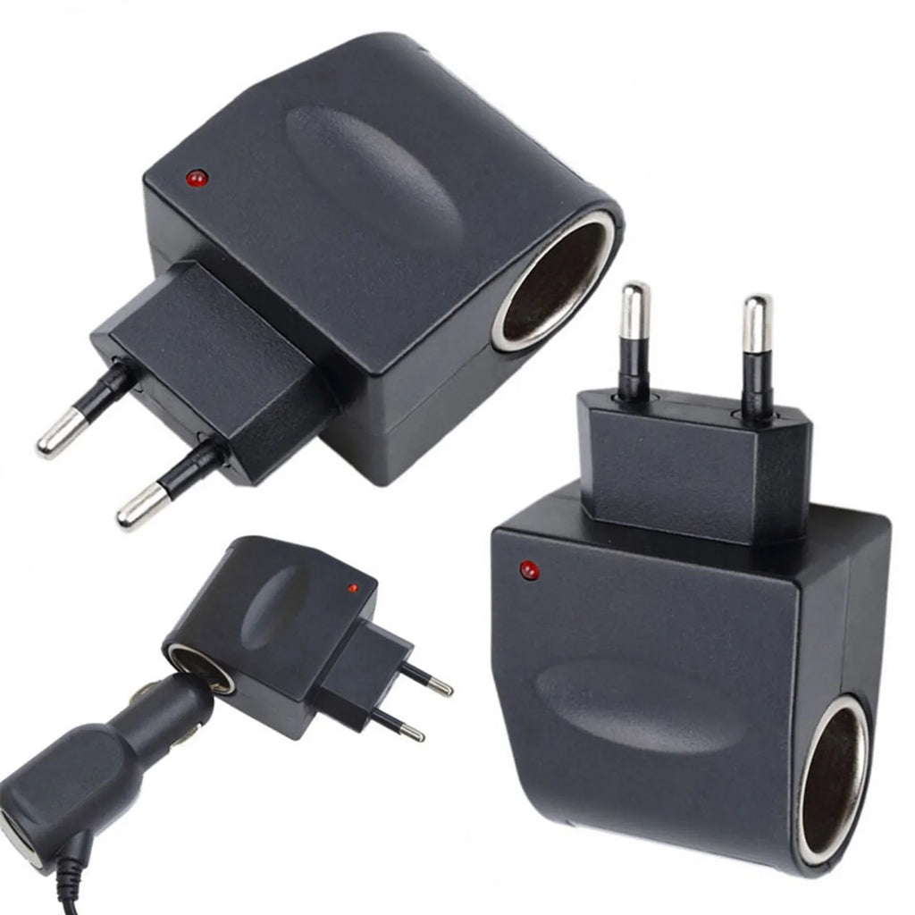 Universal 220V AC To 12V DC Car Power Adapter Socket Converter 220V To 12V Household Cigarette Lighter EU Plug