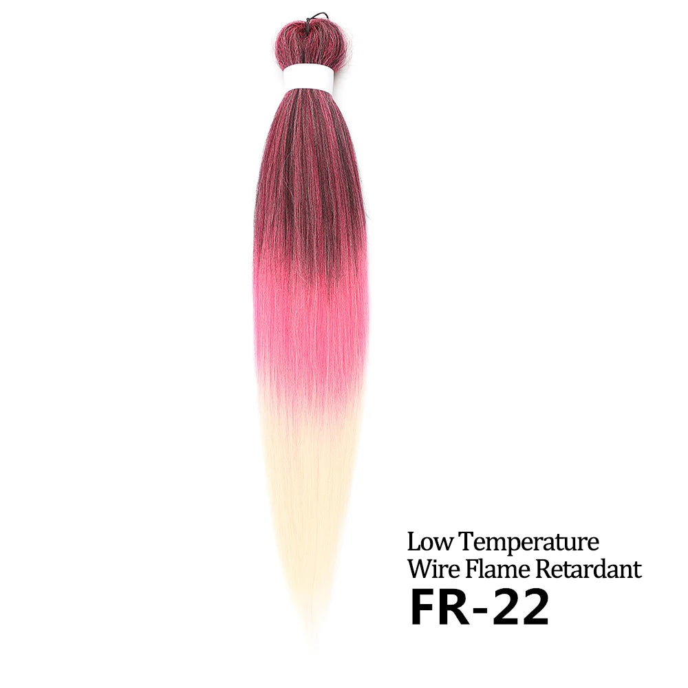 Chorliss Pre-Stretched Jumbo Braids — 24"/26" Synthetic Yaki Ombre (80–90 g, 105 Colors)