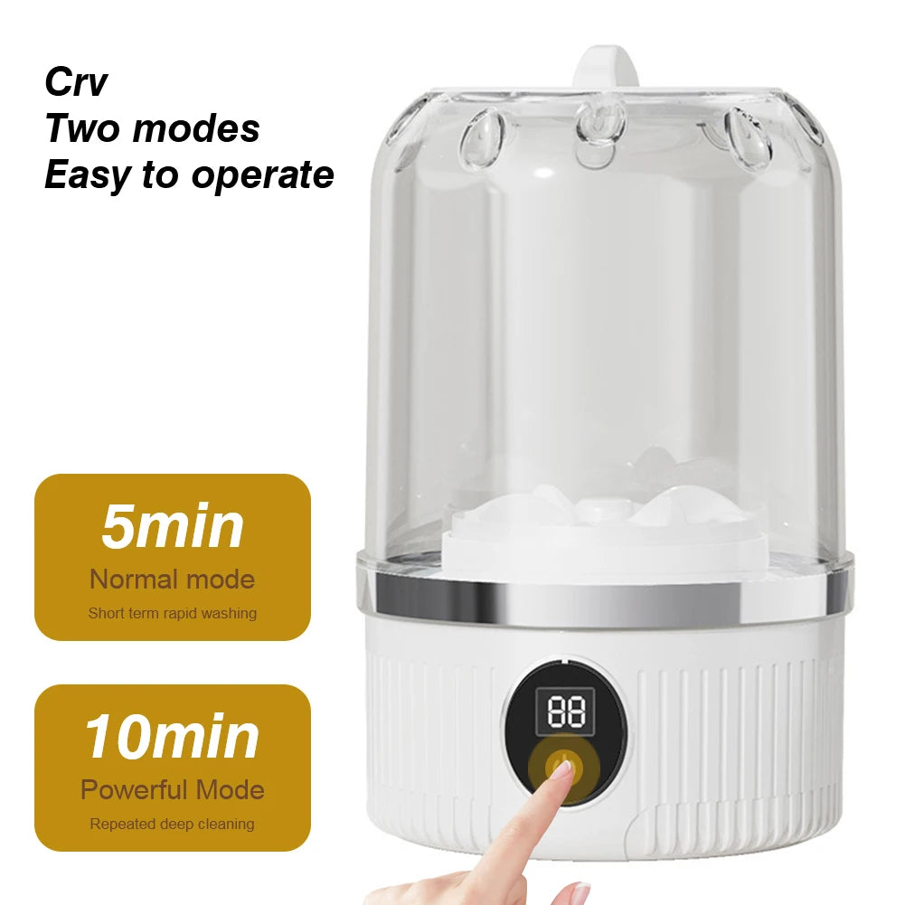 Cordless Small Washing Machine with Laundry Cup Automatic Laundry Cup Rechargeable Mini Special Washer for Baby Clothes