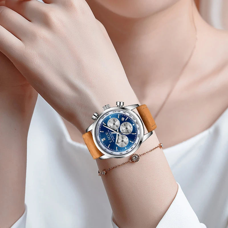 LIGE 2026 elegant fashion women's quartz wrist watch luxury women's watch sports chronograph clock casual gift Relogio Feminino