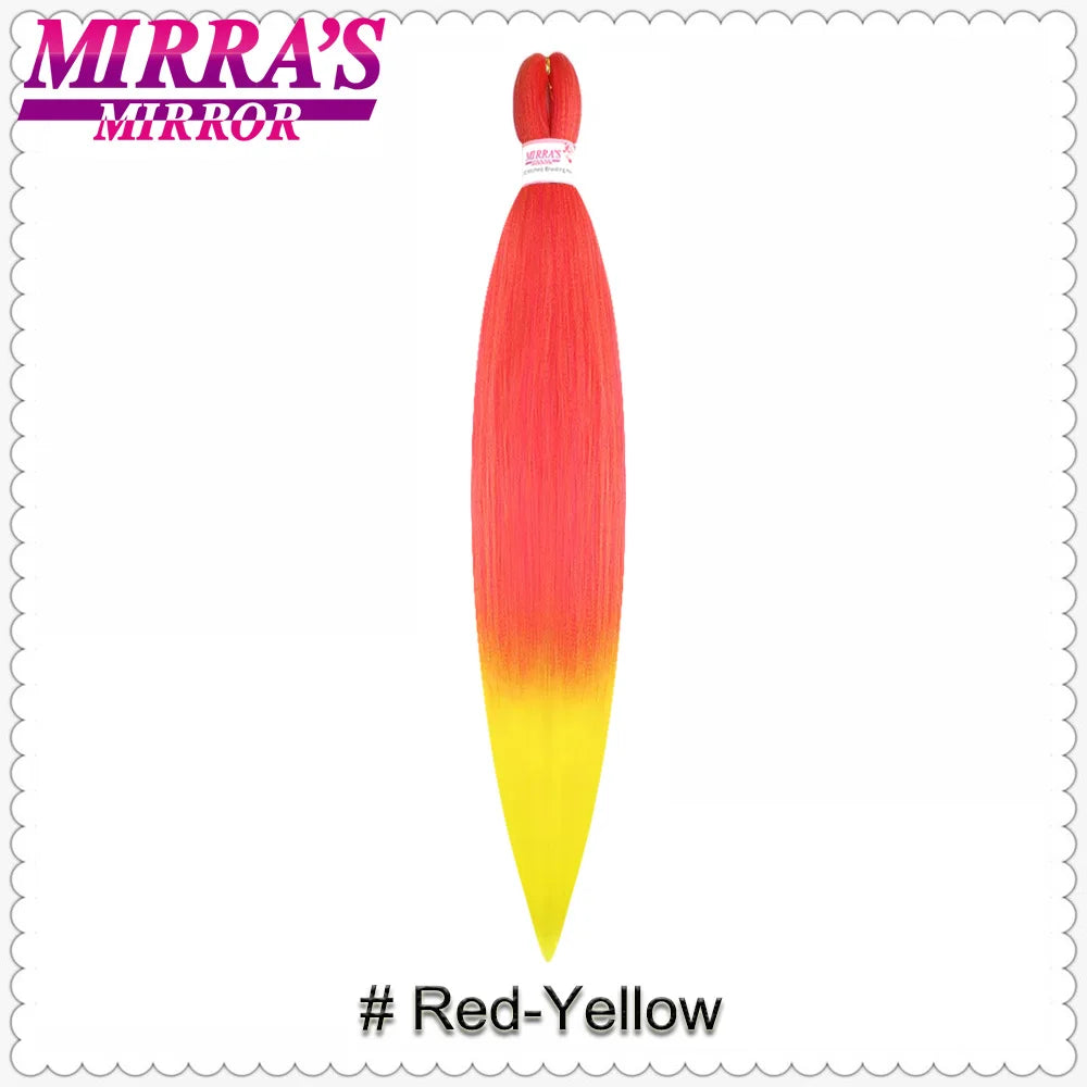 Corlorful Synthetic Jumbo Braids Hair Extensions 28 Inch Braiding Hair Pre Stretched Yellow Blue Green Red Pink Purple Braids