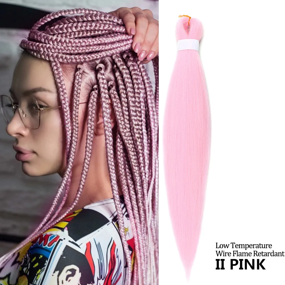 Chorliss Pre-Stretched Jumbo Braids — 24"/26" Synthetic Yaki Ombre (80–90 g, 105 Colors)