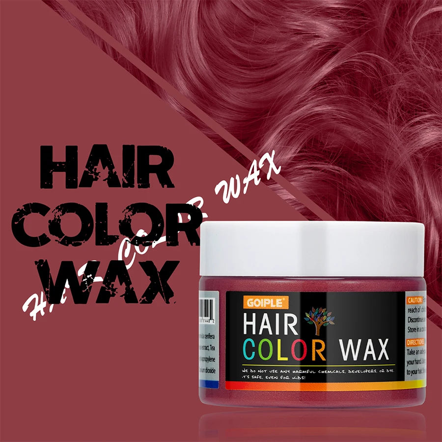 Valentine's Day Hair Color Wax for Men & Women Hair Clay Fashion One-Time Temporary Styling Dye Cream Easy Wash Hair Beard Color