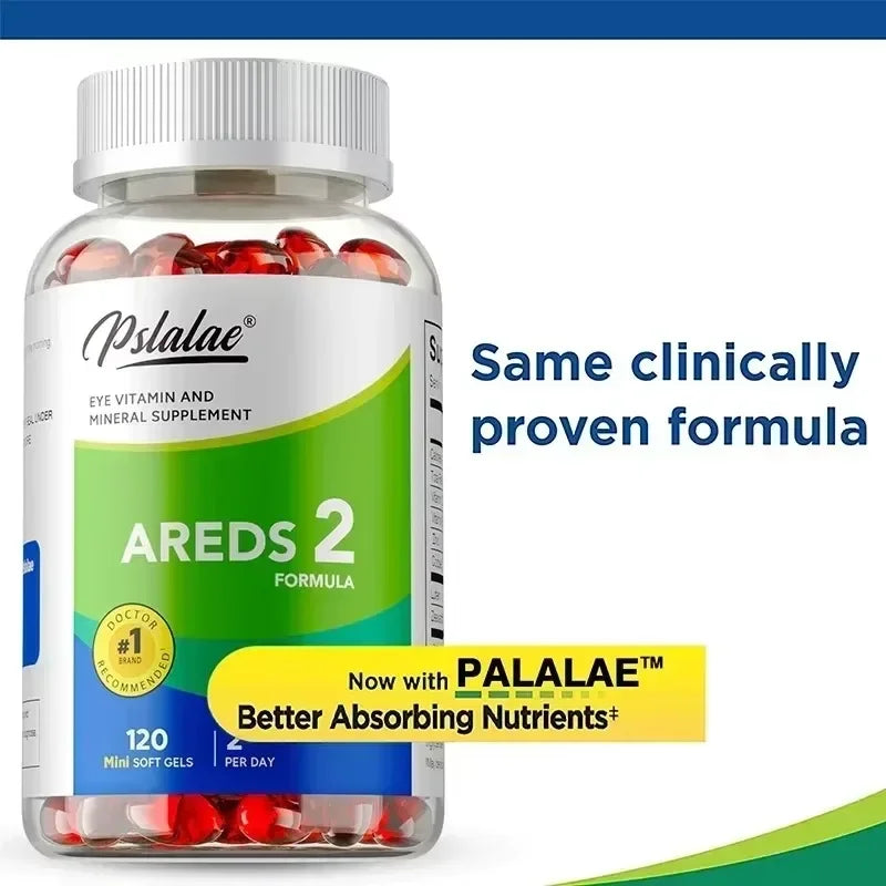 AREDS 2 Eyes Capsules - Contains Lutein and Zeaxanthin To Support Vision and Macula Health, Relieve Eye Fatigue - 120 Capsules