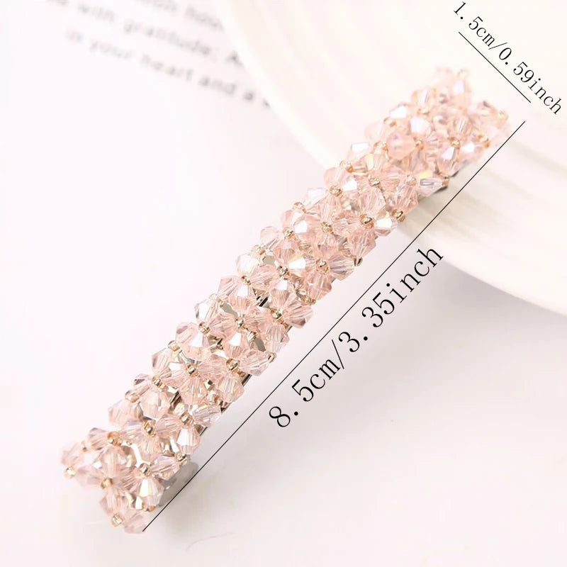 New Korean Elegant Hairpins Hairgrips Crystal Rhinestone Barrettes Hair Clips For Women Girls Hair Accessories