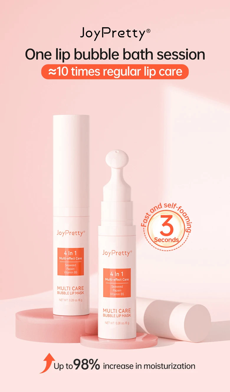 JoyPretty Bubble Lip Balm Lightening Dark Lip Mask Gloss Oil Makeup Exfoliating Clean Moisturizer Beauty Health Lip Care Product