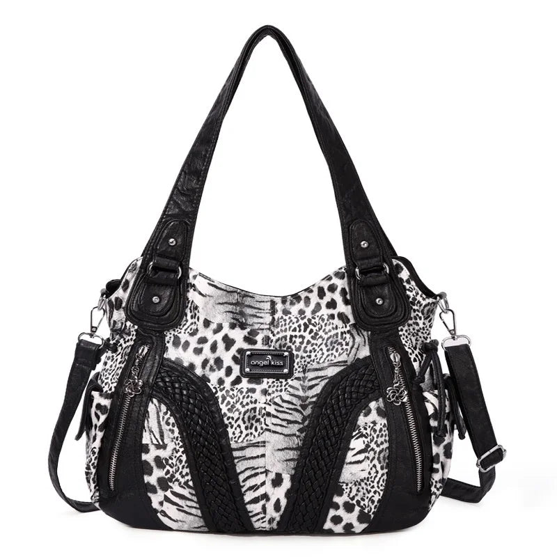 Angel kiss Women Handbags Satchel Top-handle Handbag 2023 PU Shoulder Bag Soft Dumpling Pack Multi-pockets Shoulder Purse Bags