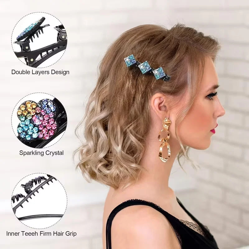 Elegant Butterfly Braided Hair clip for women Korean version Side Clip Fashion Girl Hairpin Hair Accessories duckbill clip