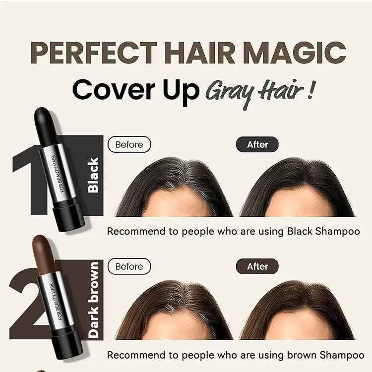 Disposable Hair Colour Dye Coverage White Hair One-off Hair Color Stick Modify Cream Black Brown Temporary Cover Up Grey