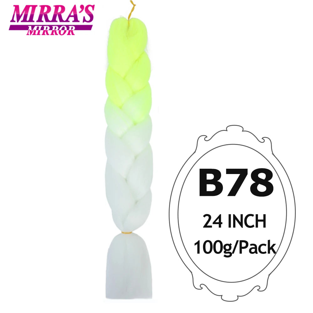 Colorful Jumbo Braiding Hair Extensions For Box Braids Synthetic Hair for Afro Braids Ombre Jumbo Braid Hair DIY Crochet Braid