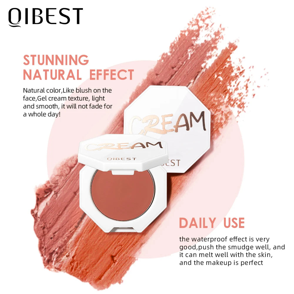 QIBEST Matte Blush Rouge Palette — Long-Lasting Natural Glow