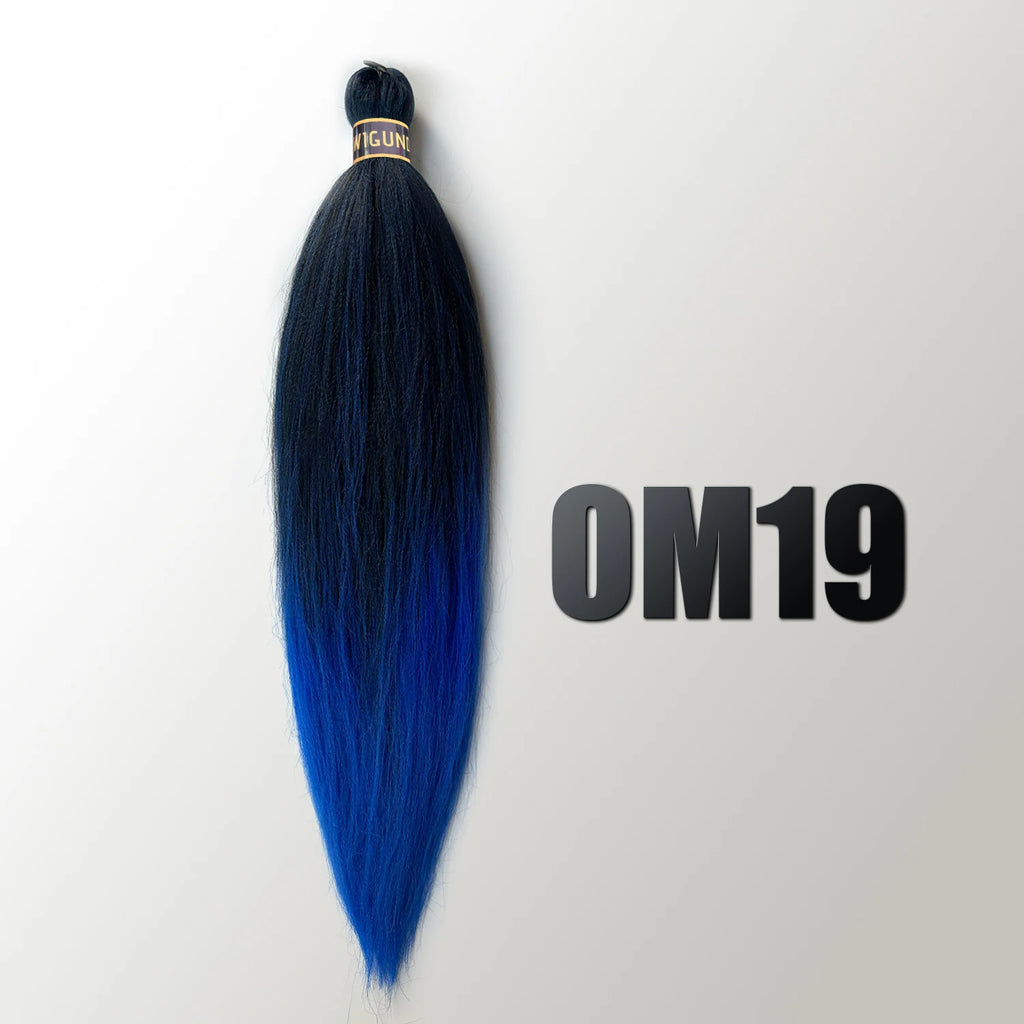 EZ Pre-stretched Braiding Hair Ombre Professional Easy Crochet Braid Hair 26 Inch 90g Hot Water Setting Synthetic Crochet Hair