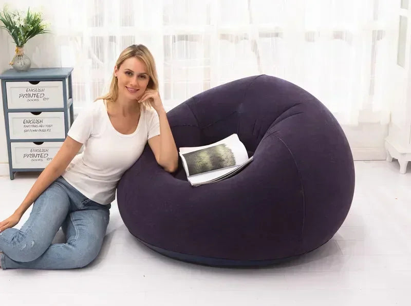 Large Lazy Inflatable Sofa Chairs PVC Lounger Seat Bean Bag Sofas Pouf Puff Couch Tatami Living Room Supply Outdoor Camping