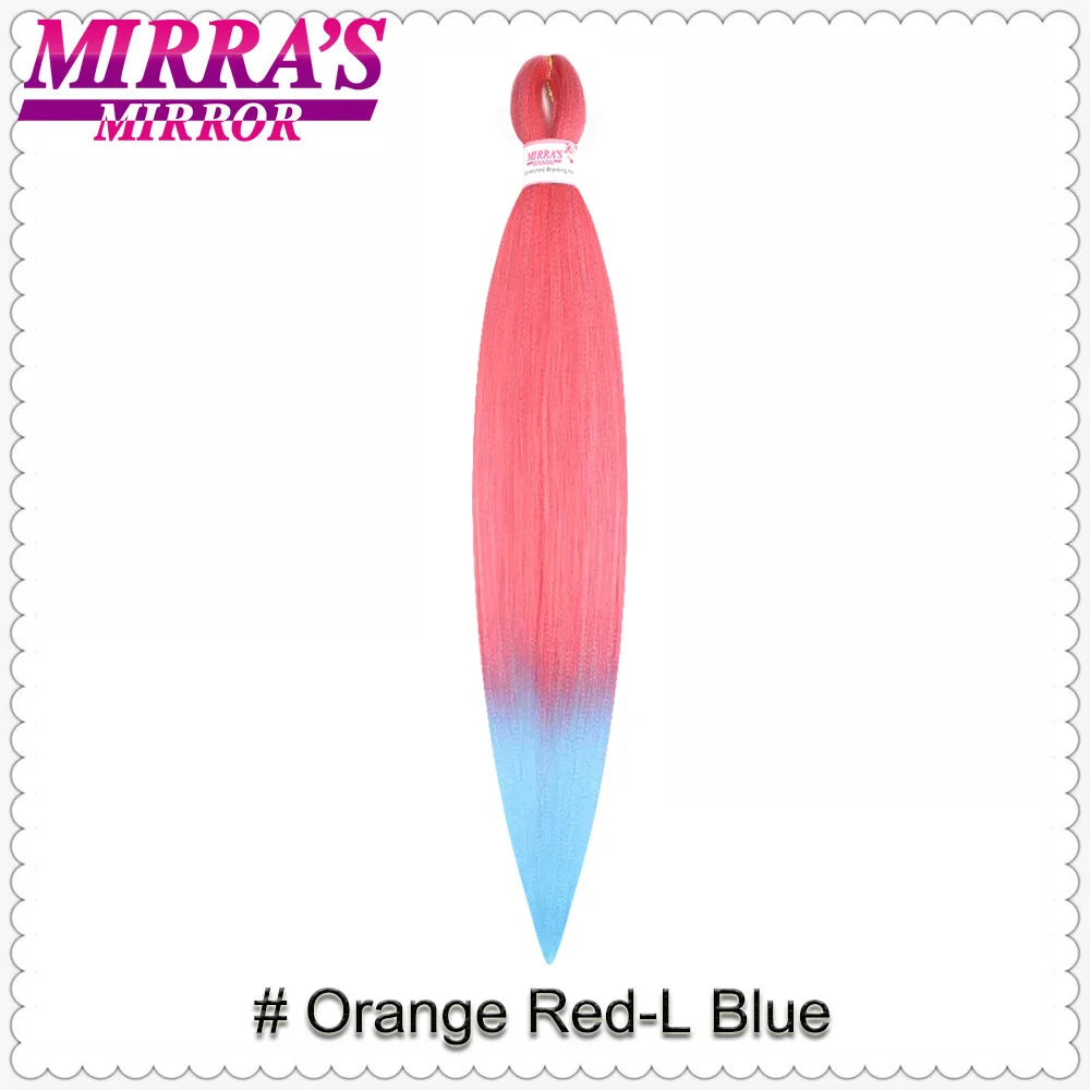 Corlorful Synthetic Jumbo Braids Hair Extensions 28 Inch Braiding Hair Pre Stretched Yellow Blue Green Red Pink Purple Braids