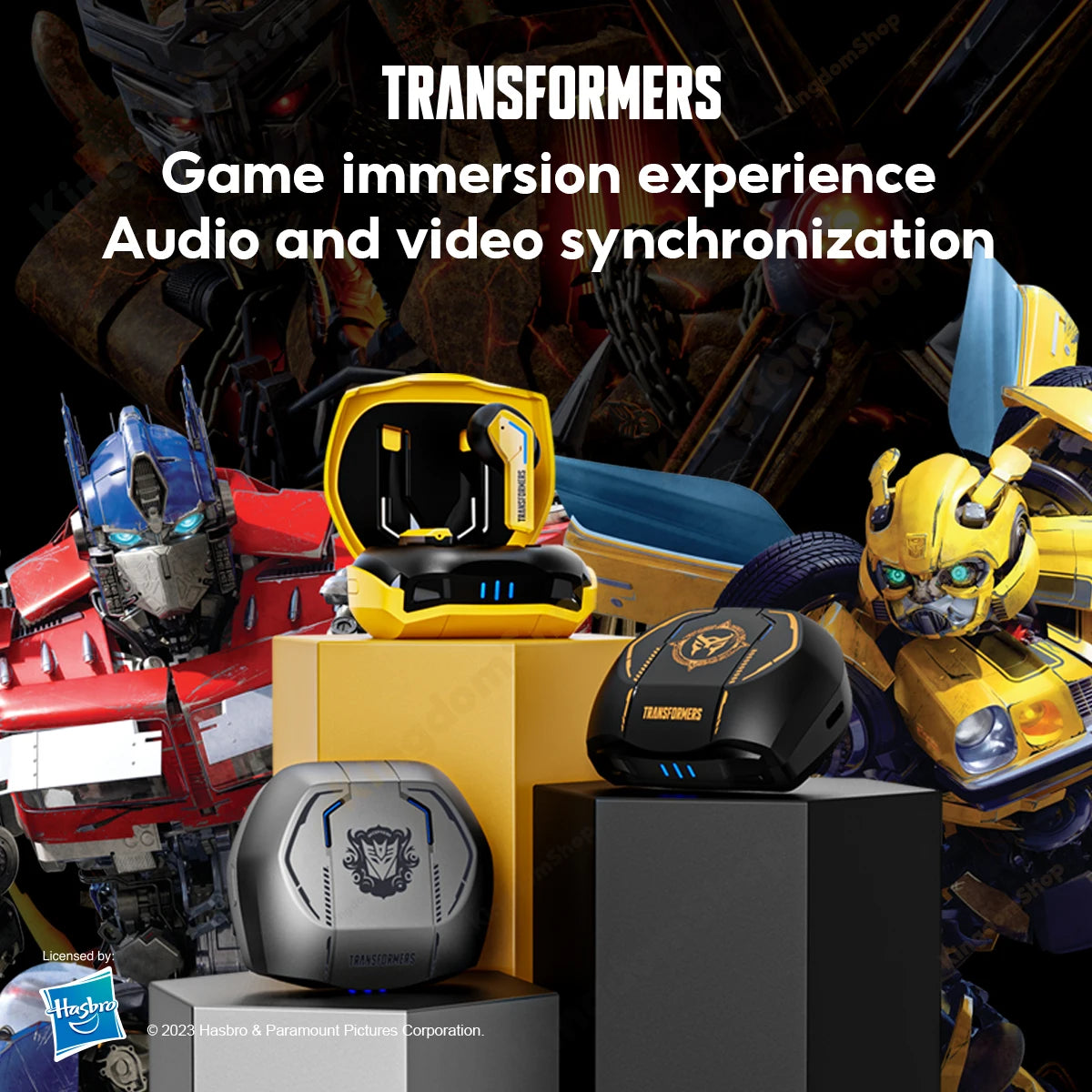 TRANSFORMERS TF-T06 TWS Earbuds — Bluetooth 5.3, Low-Latency, ENC Calls