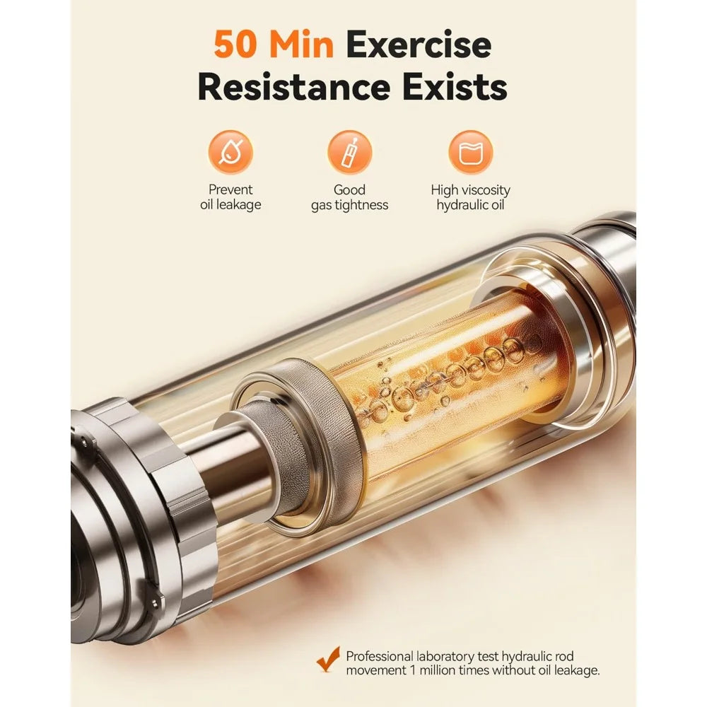 Fitness Stepper Machine with Resistance Bands Hydraulic System 300LBS Capacity LCD Monitor Mini Stair Stepper for Home