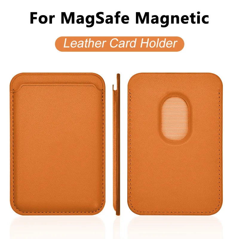 Luxury For Magsafe Magnetic Leather Wallet Case For iPhone 13 17 16 14 Pro Max 15Pro S25 Card Holder Phone Bag Cover Accessories