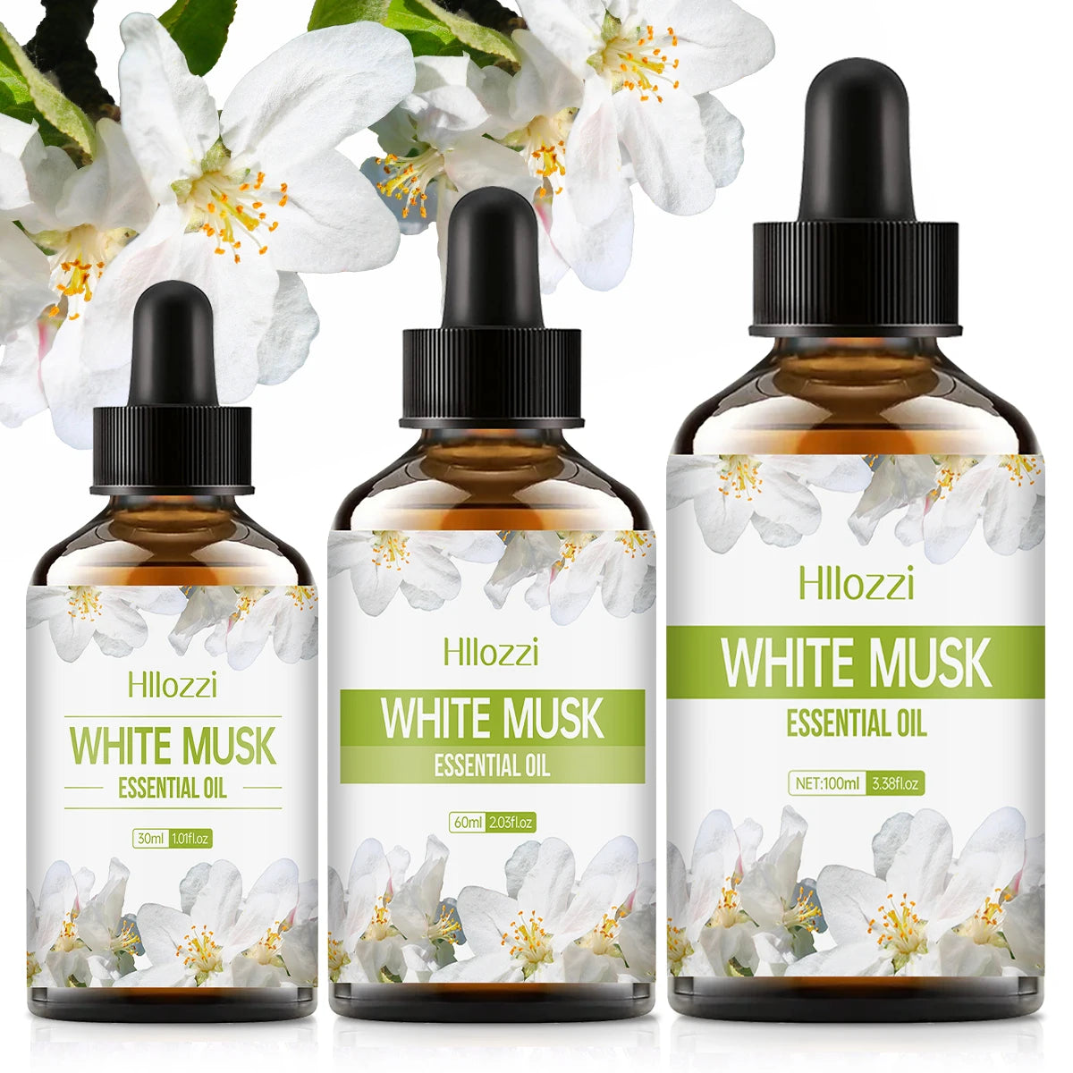100ml-60ml-30ml WHITE MUSK,Suitable for body care and aromatherapy diffusers, spa, hair care, household products.