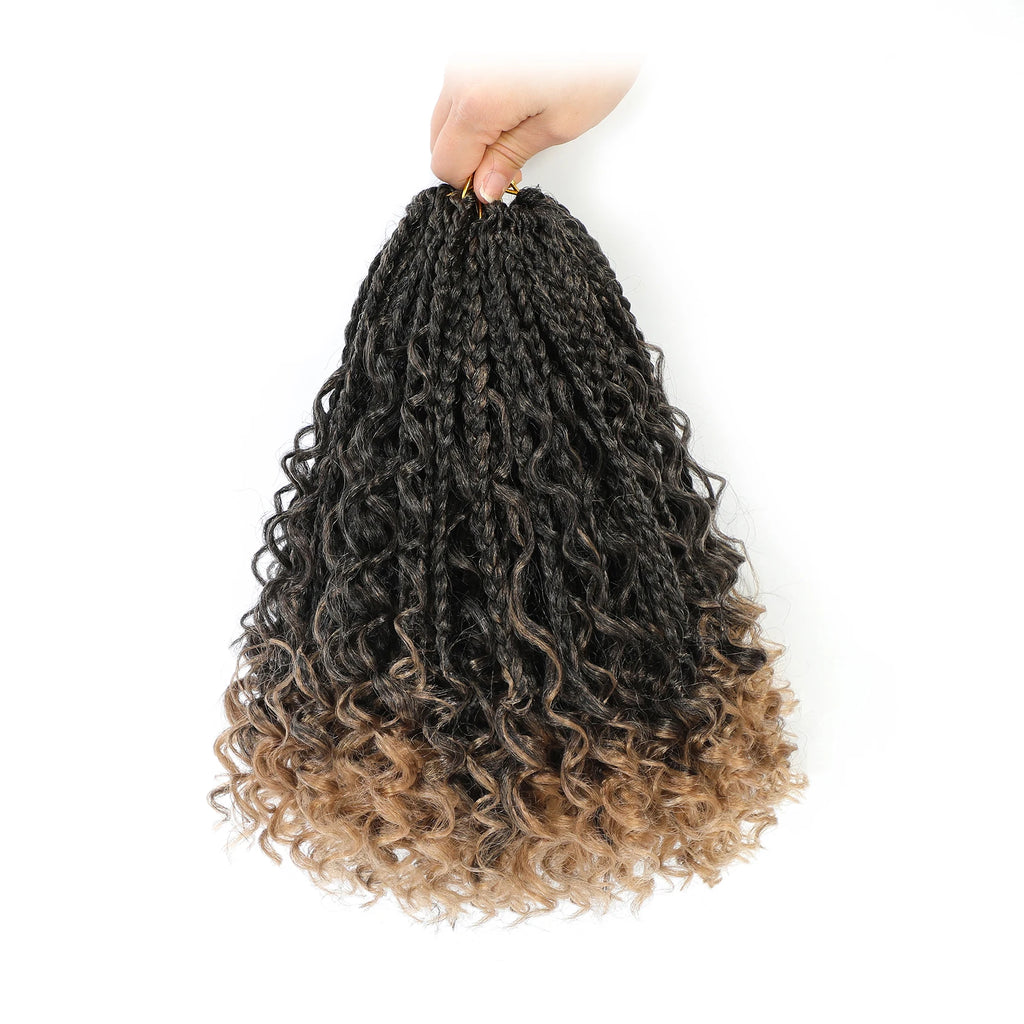 Synthetic Goddess Box Braids Crochet Hair For Black Women Box Braids with Curly Ends