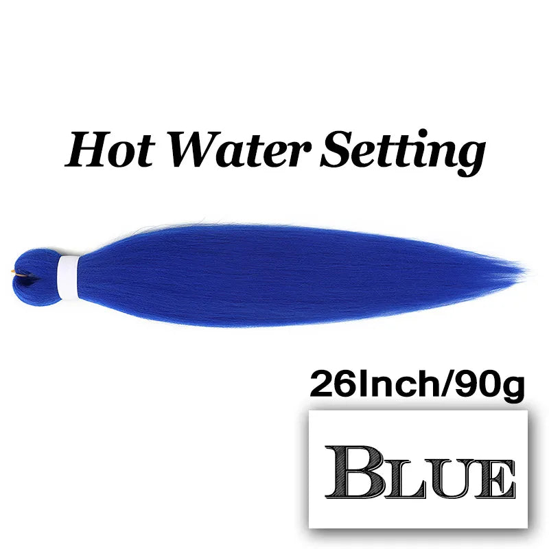 26" Easy Pre Stretched Braiding Hair Extensions 613 Blonde Jumbo Braids Synthetic Hair Bundles Yaki Straight Hair Crochet Braid