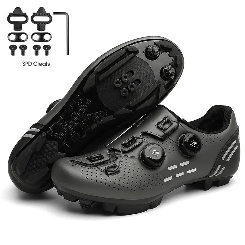 2023 Cycling Sneaker Mtb with Cleats Men Carbon Sports Speed Bike Shoes Women Mountain Racing Flat SPD Road Cycling Footwear