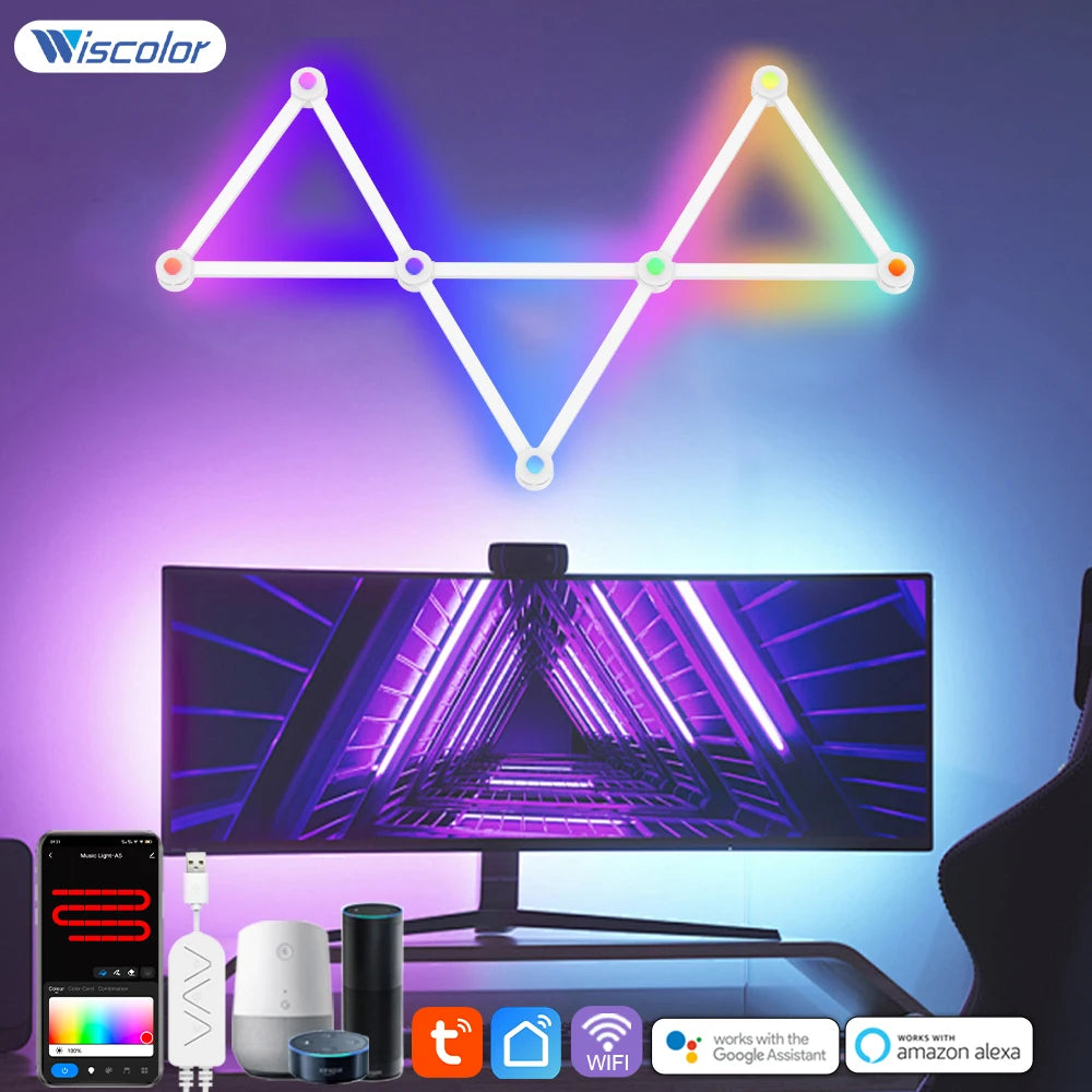 Wiscolor RGB Smart Wall Light Bar (9-Piece)