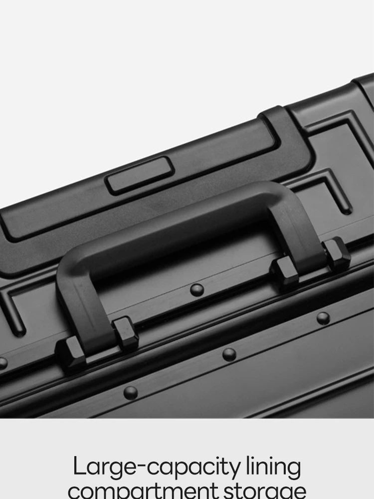 Sushimu 100% Aluminum-Magnesium Alloy Luggage | Premium Metal Carry-On & Check-In Suitcase with Spinner Wheels (20″/24″/28″)