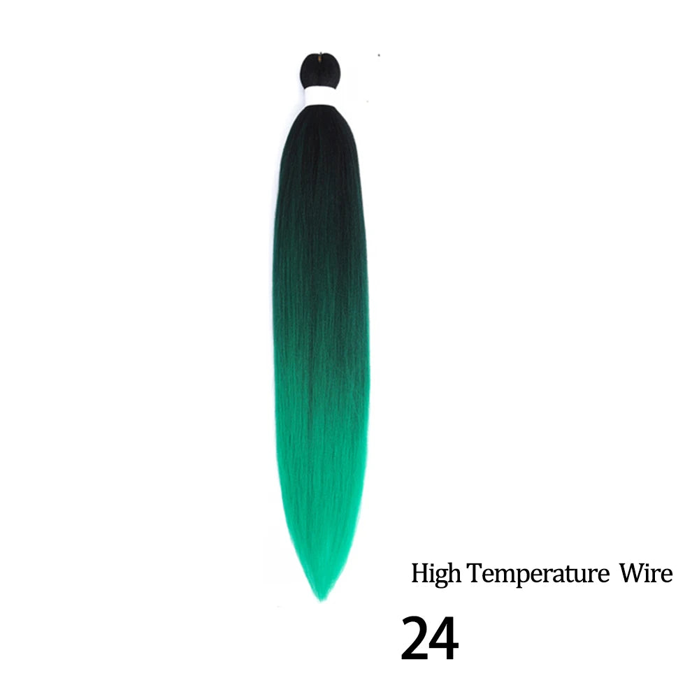 Chorliss Pre-Stretched Jumbo Braids — 24"/26" Synthetic Yaki Ombre (80–90 g, 105 Colors)