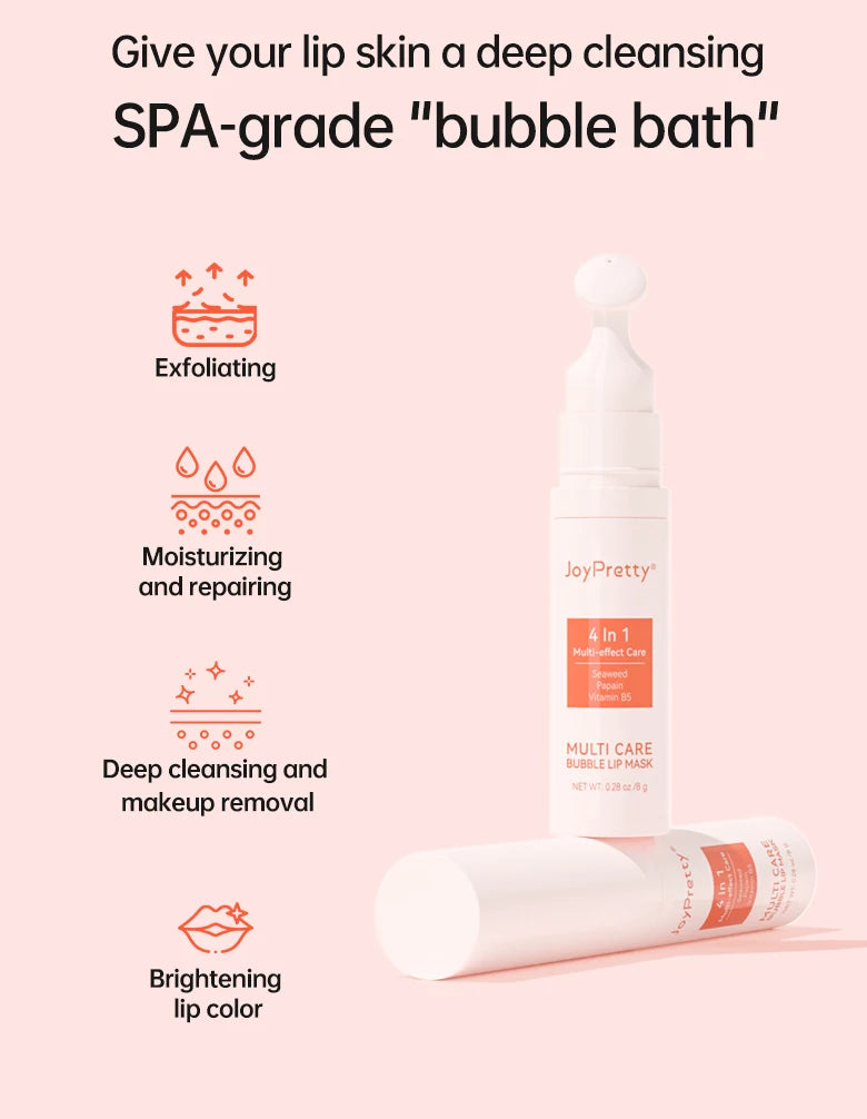 JoyPretty Bubble Lip Balm Lightening Dark Lip Mask Gloss Oil Makeup Exfoliating Clean Moisturizer Beauty Health Lip Care Product