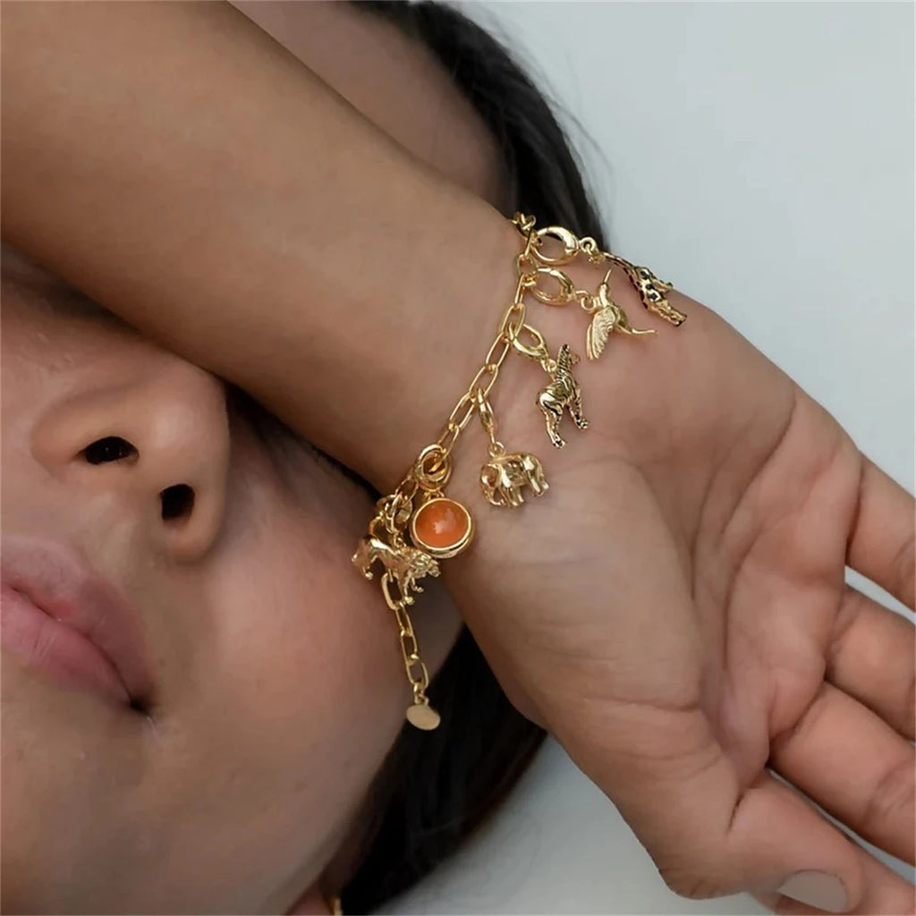 18K Gold-Plated Animal Series Charms | Stainless Steel DIY Pendants for Jewelry Making