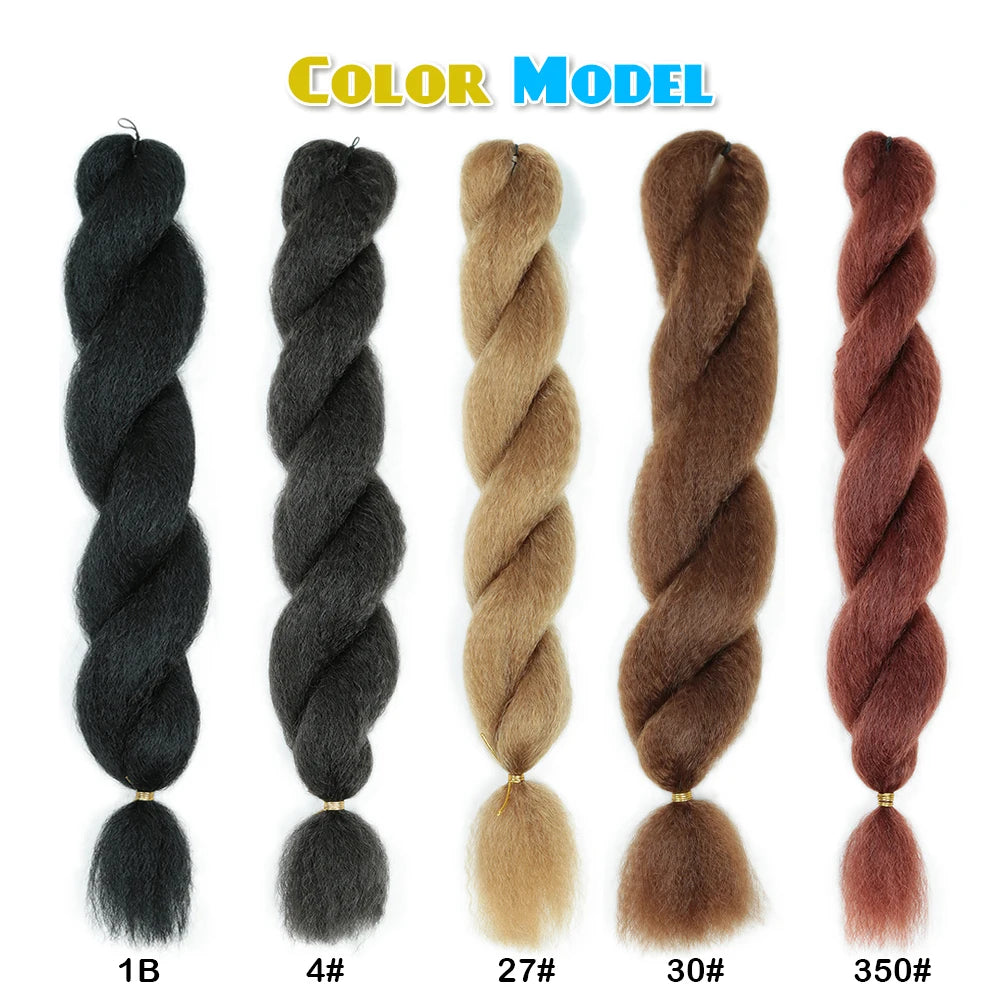 Synthetic Crochet Vixen Bundles 26 inch Kinky Straight Crochet Hair for Black Women Premium Synthetic Fibers Crochet Braids