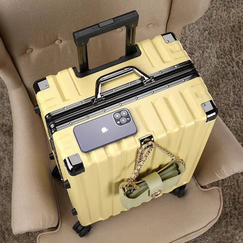 20inch 22inch 24inch 26inch Trolley Suitcase Suitcase Aluminum Frame Closure Hard Shell Storage Box Outdoor Travel Universal Wheel Password Lock