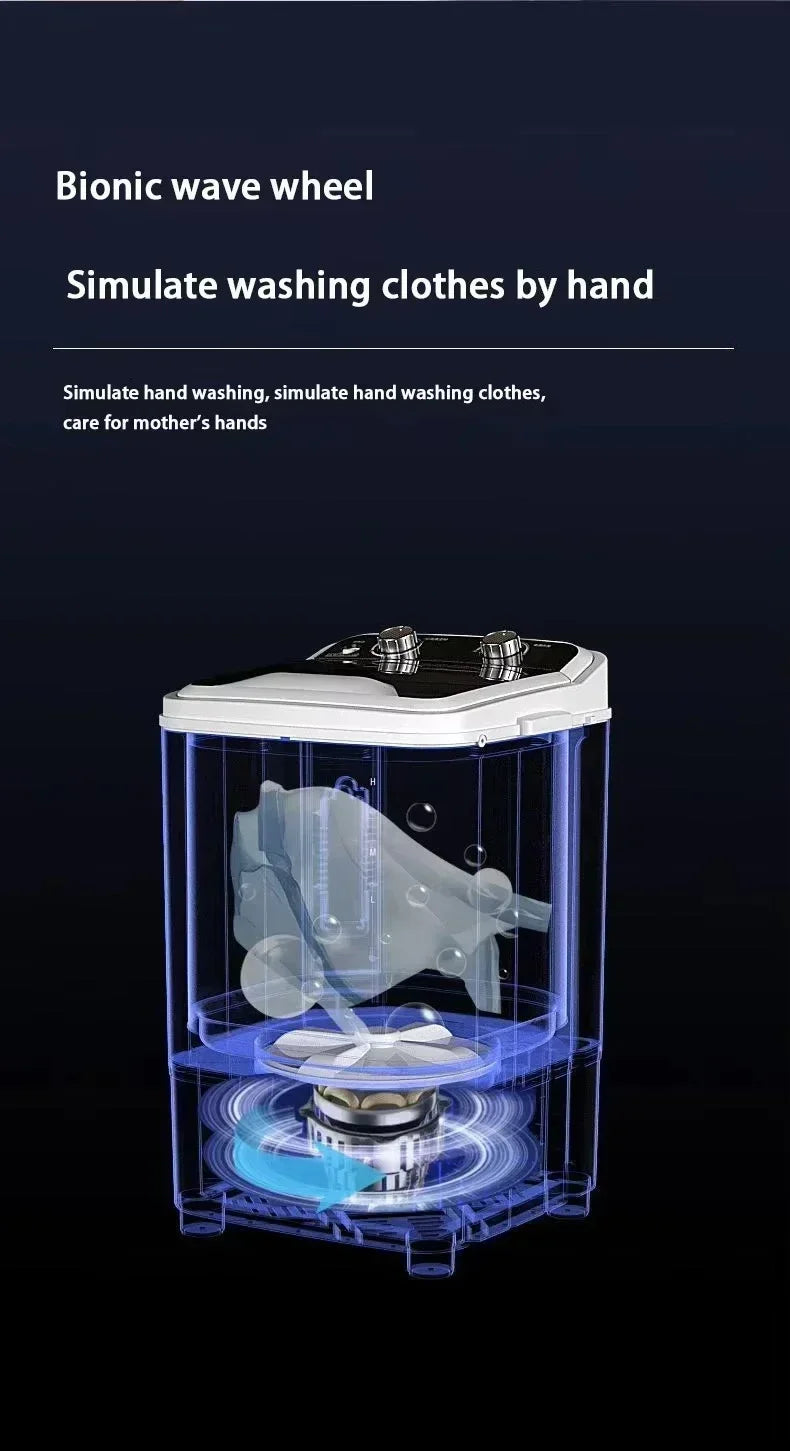 EU/UK/US 3 IN 1 Washing machine Semi-Auto household Small washing machine dormitory 7kg large capacity Washing & Shoe machine