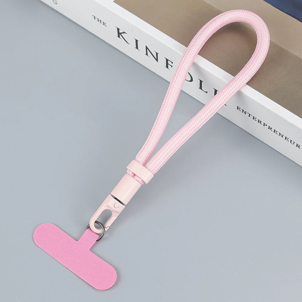 Universal Adjustable Mobile Phone Lanyard Short Wrist Strap with Self-locking Anti-drop Design Durable Polyester Phone Strap