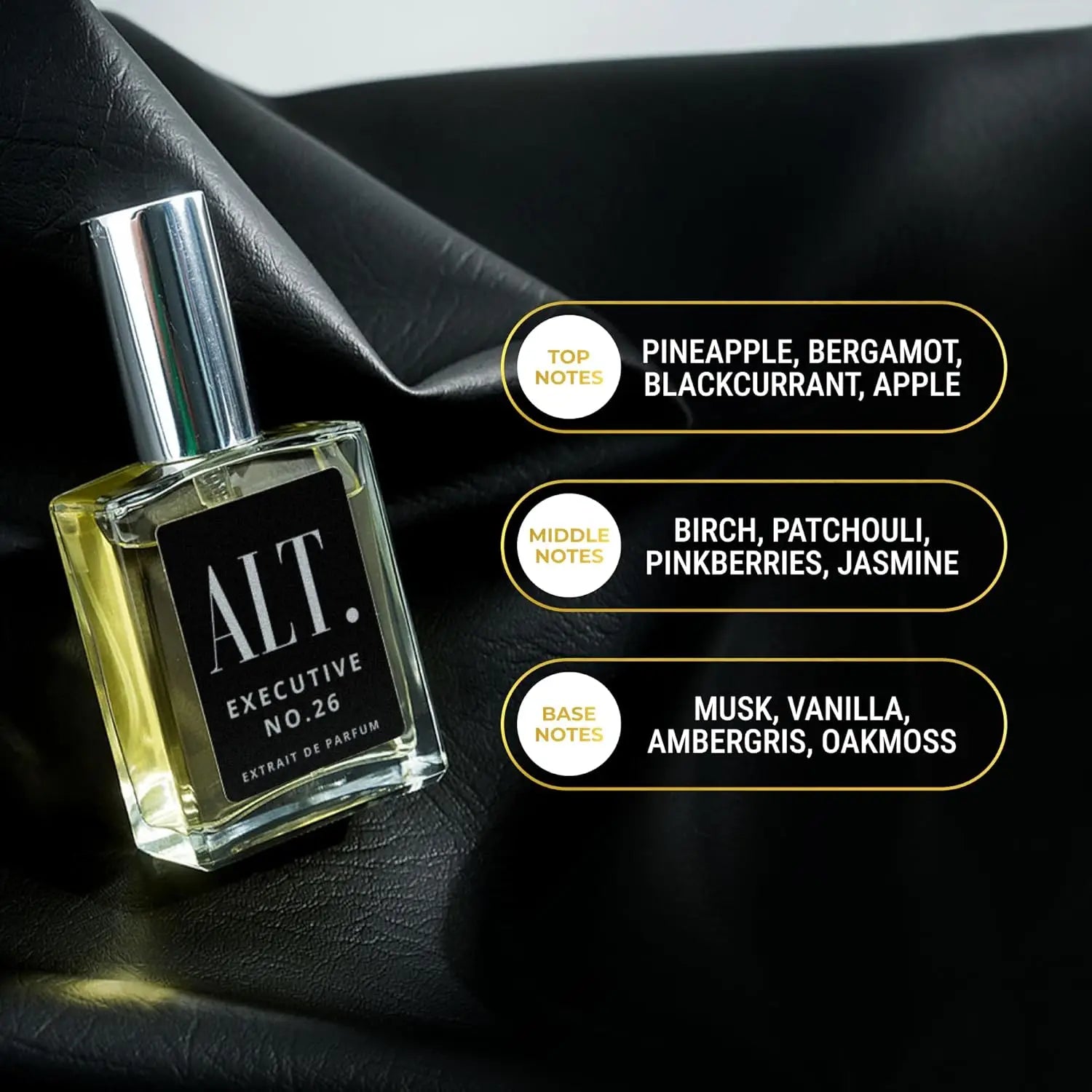 ALT. Fragrances Executive No. 26 Extrait de Parfum Men, 3.3 fl oz (100 ml), Long-Lasting Cologne for Office or Out on a Date.