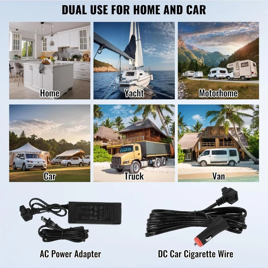 Car Refrigerator 12 Volt Car Refrigerator Fridge 9 L Single Zone Portable Freezer with 468 Adjustable Temperature Range Compati