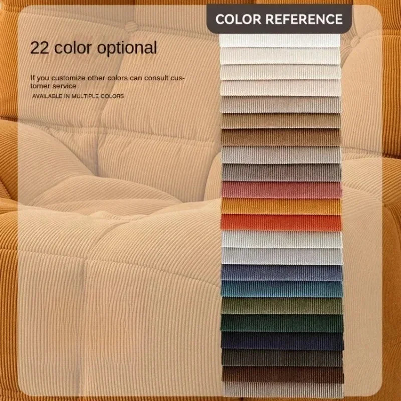 2025 New Elegant Italian Compressed Sofa Minimalist Retro Corduroy Sofa Bed Foldable Washable Customizable for Living Room