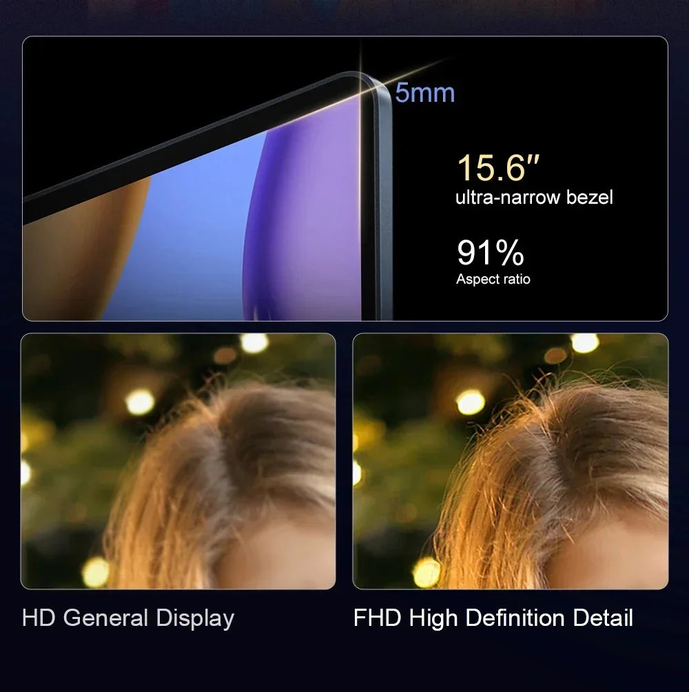 Erilles 15.6″ Laptop — Intel Celeron N4000, 16GB DDR4 RAM, 1TB SSD, Fingerprint Unlock, Full HD 1080P, Windows 11 Pro