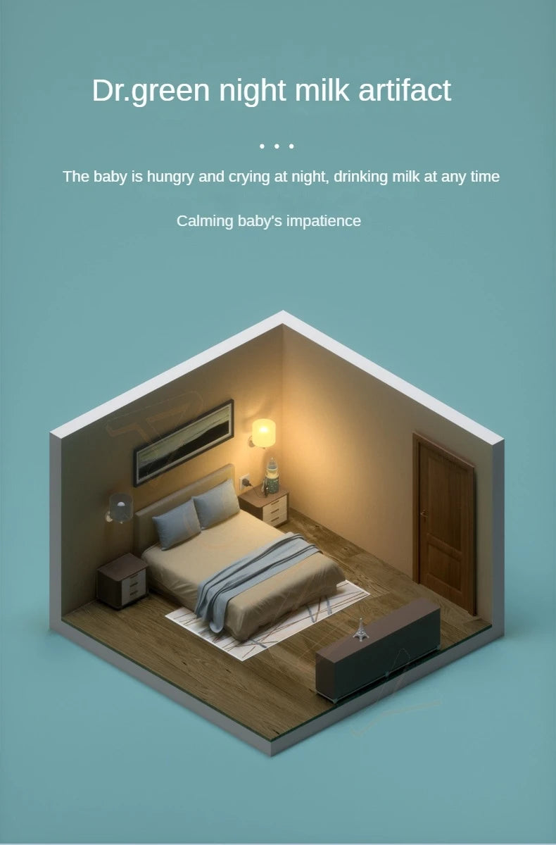 Dr. Green Smart Thermostat Baby Bottle Set (PPSU 150 mL + 240 mL) – Instant 5-Sec Mix, 24-Hr Temp Hold