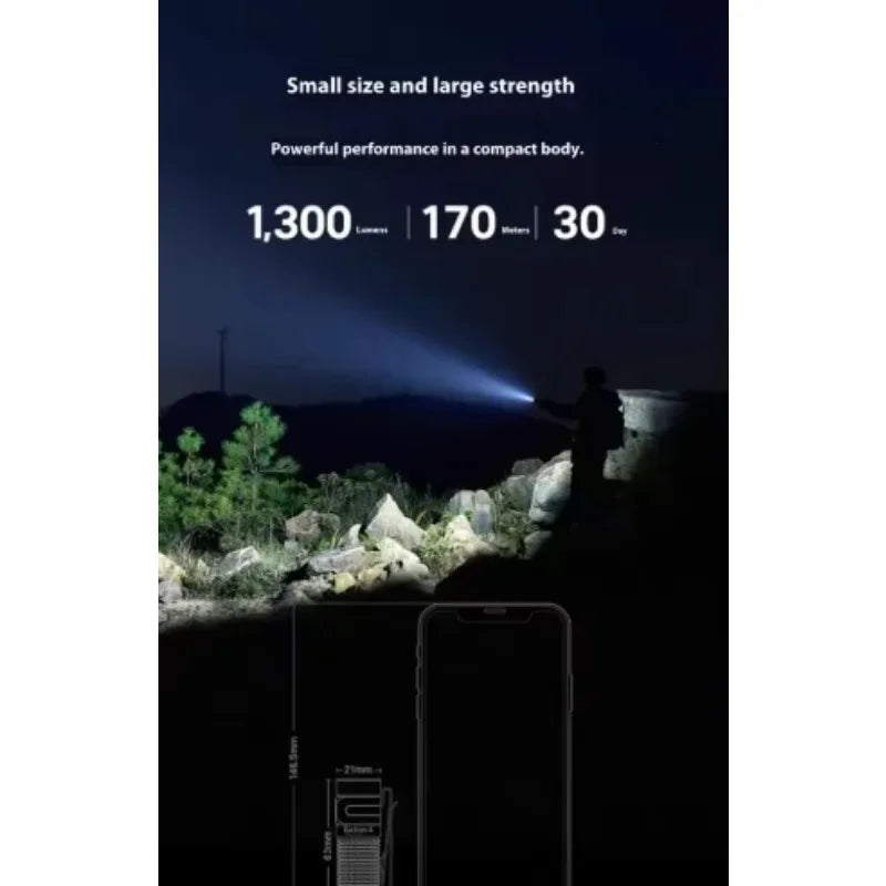Original Olight Conductor Baton4 Ultra Long Endurance 1300 Lumens Portable Pocket Edc Flashlight