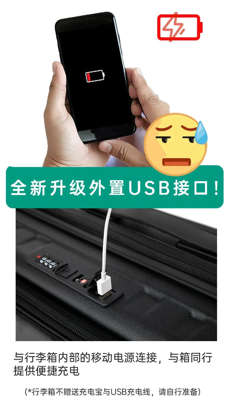 Luggage female small 18 inches suitcase swivel wheels male student durable sturdy thick password travel case