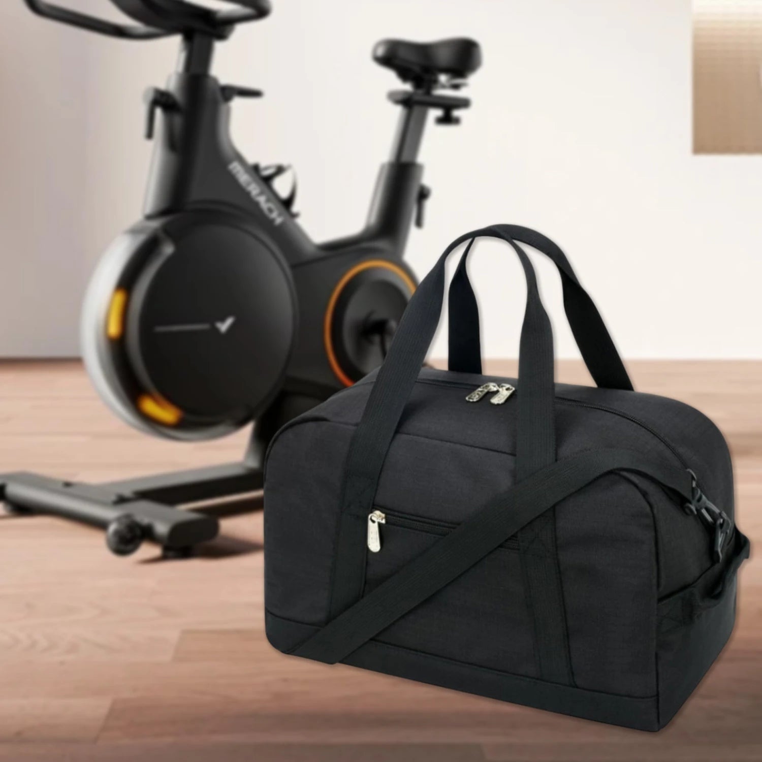 Fitness bag, handbag crossbody bag,luggage bag, lightweight multi compartment,double zipper design,suitable for overnight travel