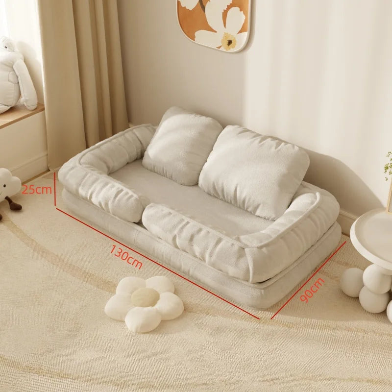 Human dog bed, lazy sofa, can lie down and sleep, internet celebrity tatami, foldable balcony, bedroom, small sofa,lounge chair